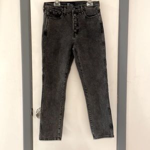 Gray Gap high rise slim jeans, 28.